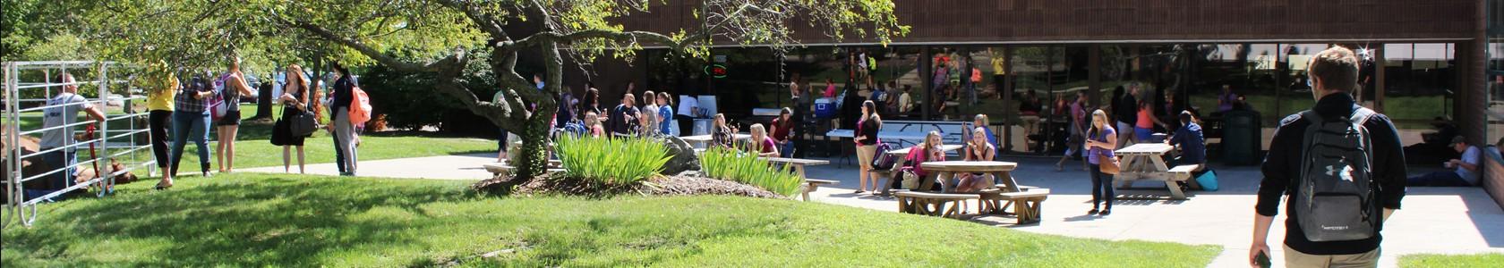 Students enjoy MCC's Sidney campus picnic area