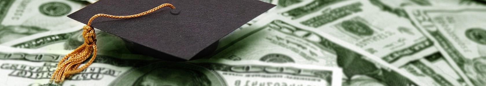 money and a graduation cap